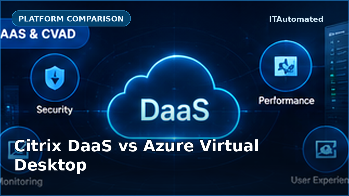 Citrix DaaS and Azure Virtual Desktop architecture comparison